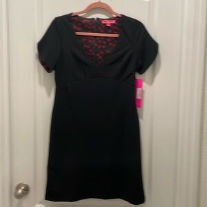 NWT - Betsy Johnson Black Dress. Size: 4.